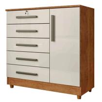 Comoda Vitória II 1 Porta 5 Gavetas - Rud Rack Comoda Vitória II 1 Porta 5 Gavetas - Rud Rack