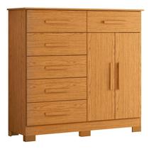 Cômoda Xangai 06 gavetas 02 portas Cinamomo - Móveis Albatroz
