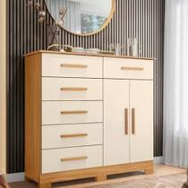 Cômoda Xangai 2 Portas 6 Gavetas Albatroz