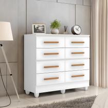 Cômoda Yasmin Portomob 8 Gavetas Para Organização Prática