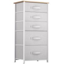 Cômoda YITAHOME Organizador de tecido com 5 gavetas cinza 45x30x95cm Cômoda YITAHOME Organizador de tecido com 5 gavetas cinza 45x30x95cm