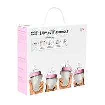 Comotomo Baby Bottle Bundle, Rosa, (Conjunto de 7 peças)