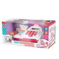 COMP 12 UN Brinquedo Creative Fun Caixa Registradora Mini Shopping Rosa Com Acessórios Multikids - BR1182
