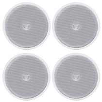COMP 4 Arandelas Redonda 6 Pol Coaxial Ativa Branca 70W RMS 8 Ohms Borda Emborrachada Som Ambiente - Leson 2LS0AT78B COMP 4 Arandelas Redonda 6 Pol Coaxial Ativa Branca 70W RMS 8 Ohms Borda Emborrachada Som Ambiente - Leson 2LS0AT78B