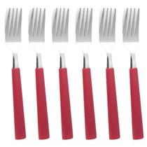COMP 6 Garfos de Mesa Aço Inoxidável Cabo Vermelho Linha Riviera Brinox COMP 6 Garfos de Mesa Aço Inoxidável Cabo Vermelho Linha Riviera Brinox