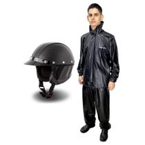 COMP Capacete Aberto Coquinho Scooter Moto Elétrica + Capa de Chuva Tam M Masculino COMP Capacete Aberto Coquinho Scooter Moto Elétrica + Capa de Chuva Tam M Masculino