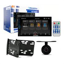 COMP Central Multimídia 7pol RS-506BR + Moldura Focus Ka Ranger Escort F250 2001 até 2011 Preto + Câmera de Ré Borboleta