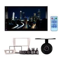 COMP Central Multimídia Mp5 2 Din 7 Espelhamento Gol Saveiro Voyage G5 Prata com câmera de ré - HT 3000