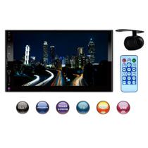 COMP Central Multimídia MP5 2 Din 7" USB/SDCARD/AUX/BT/Espelhamento IOS e Android Full Touch H-Tech + Câmera de Ré COMP Central Multimídia MP5 2 Din 7" USB/SDCARD/AUX/BT/Espelhamento IOS e Android Full Touch H-Tech + Câmera de Ré