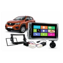 COMP Central Multimídia MP5 Kwid 2017 a 2026 Android/IOS/Bluetooth/USB + Moldura + Câmera de Ré COMP Central Multimídia MP5 Kwid 2017 a 2026 Android/IOS/Bluetooth/USB + Moldura + Câmera de Ré