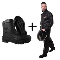 COMP Conjunto Capa de Chuva e Calça Tam P + Bota Tam 39 Pioneira Vonder COMP Conjunto Capa de Chuva e Calça Tam P + Bota Tam 39 Pioneira Vonder