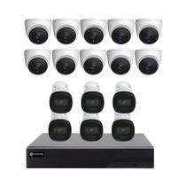 COMP DVR Gravador Híbrido 16 Canais 1080p Lite c/ 1x HD de 1TB + 10 Câmeras Dome + 6 Câmeras Bullet COMP DVR Gravador Híbrido 16 Canais 1080p Lite c/ 1x HD de 1TB + 10 Câmeras Dome + 6 Câmeras Bullet