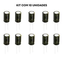 COMP Kit 10 Capacitores Condensador Eletrolítico 22K x 250V polarizado para Corneta Permak - 147/J