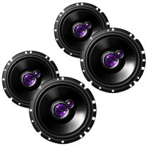 COMP Kit 2 Pares de Alto Falantes 6 Polegadas Triaxial 2x50WRMS Som Automotivo Pioneer-TS-1760BR