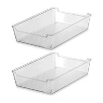 COMP Kit 2 Und. Organizador de Gaveta 17x25,5 Transparente de Plástico UZ Utilidades
