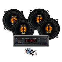 COMP Kit 2x Pares de Alto-Falantes Leson JB5 Flex 5” 110W + Rádio H-Tech HT-1022 Bluetooth COMP Kit 2x Pares de Alto-Falantes Leson JB5 Flex 5” 110W + Rádio H-Tech HT-1022 Bluetooth