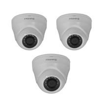 COMP Kit 3 Câmeras De Vídeo Dome Full HD (1080P) 2MP Visão Noturna Proteção IP66 - Frahm