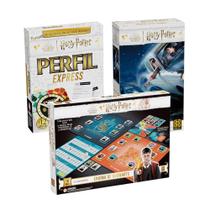 COMP Kit 3 Jogos Harry Potter: Enigma de Hogwarts + Perfil Express + Quebra-Cabeça 200 Peças COMP Kit 3 Jogos Harry Potter: Enigma de Hogwarts + Perfil Express + Quebra-Cabeça 200 Peças