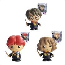 COMP Kit 3x Fandom Box Harry Potter Hermione e Ron Boneco Colecionável 11 cm Material Vinil Atóxico -