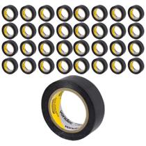 COMP Kit 50 Rolos de Fita Isolante Antichama 19mm x 10m Preta COMP Kit 50 Rolos de Fita Isolante Antichama 19mm x 10m Preta