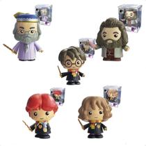 COMP Kit 5x Fandom Box Harry Potter Hermione, Ron Dumbledore e Hagrid Boneco Colecionável Material Vinil Atóxico -