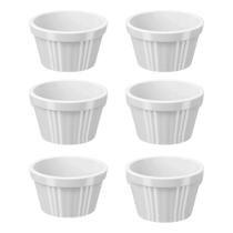 COMP Kit 6 Tigelas Ramekin Uno 90ml Branca Brinox