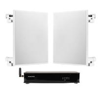 COMP Kit Amplificador Receiver HDMI para TV + 2 Caixas de Som de embutir 6 Pol 70W - Sala de TV de até 50m² COMP Kit Amplificador Receiver HDMI para TV + 2 Caixas de Som de embutir 6 Pol 70W - Sala de TV de até 50m²