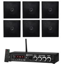 COMP Kit Amplificador THS 1900 60W Rms Receiver Taramps + 6 arandelas Leson Preta COMP Kit Amplificador THS 1900 60W Rms Receiver Taramps + 6 arandelas Leson Preta