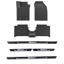 COMP Kit Automotivo Fiat Fastback: Tapete Bandeja + Soleira Preta 2022 em Diante 5 Peças - Grid