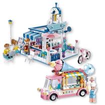 COMP Kit Blocos de Montar Cubic Multikids Cafeteria 289 peças + Carrinho Sorvete 145 peças COMP Kit Blocos de Montar Cubic Multikids Cafeteria 289 peças + Carrinho Sorvete 145 peças