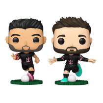 COMP Kit Boneco Funko Craques Inter Miami - Lionel Messi e Luis Suarez