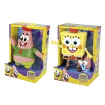 COMP Kit Bonecos Bob Esponja: Bob Esponja com Gary + Patrick Estrela em Vinil Atóxico