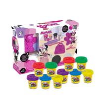COMP Kit Brinquedo Infantil Massinha de Modelar Minnie Disney + 10 Potes Coti Massa Cotiplás