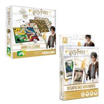 COMP Kit Brinquedo Jogo de Tabuleiro Harry Potter Clássicos com Baralho + Jogo Carton Harry Potter Desafio Das Horcruxes
