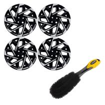 COMP Kit Calota Grid Aro 14" Modelo Sport Creta 2025 e Escova para Rodas COMP Kit Calota Grid Aro 14" Modelo Sport Creta 2025 e Escova para Rodas