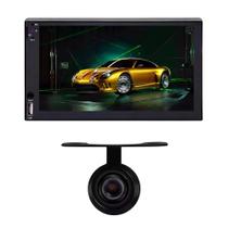 COMP Kit Central Multimídia 7” 1Din H-Tech HT-2700 + Câmera de Ré Borboleta CR-130