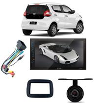 COMP Kit Central Multimídia 7 pol HT-6120 Fiat Mobi 2016 a 2022 sem Som de Fábrica Moldura + Chicote + Câmera
