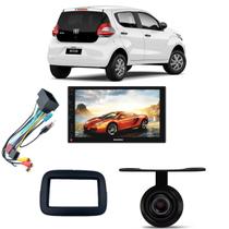 COMP Kit Central Multimídia 7 pol RS507MP5BR Fiat Mobi 2016 a 2022 sem som de fábrica Moldura + Câmera + Chicotes