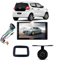 COMP Kit Central Multimídia 7 pol RS706DTVBR Fiat Mobi 2016 a 2022 sem Som de Fábrica Moldura + Chicote + Câmera