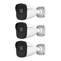 COMP Kit com 3 Câmeras de Segurança IP Bullet/Canhão 2MP Full HD 1080p Motorola