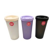 COMP Kit com 3 Copos 500ml com Cores Sortidas Tampa Coza Nutri Brinox - 13154/4117 COMP Kit com 3 Copos 500ml com Cores Sortidas Tampa Coza Nutri Brinox - 13154/4117