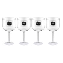 COMP Kit com 4 Taças de Gin Translúcido de Plástico 600ml Transparente UZ Utilidades - UZ669-TR COMP Kit com 4 Taças de Gin Translúcido de Plástico 600ml Transparente UZ Utilidades - UZ669-TR
