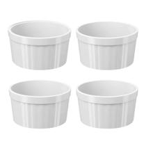 COMP Kit com 4 Tigelas Ramekin Uno 220ml Branco Brinox - 10163/0007