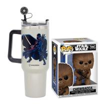 COMP Kit Copo Térmico Star Wars com Pingente 1,15L + Funko Pop! Chewbacca 596 COMP Kit Copo Térmico Star Wars com Pingente 1,15L + Funko Pop! Chewbacca 596