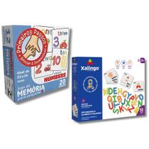COMP Kit Educativo Infantil Alfabeto e Palavras Xalingo + Jogo da Memória Numbers
