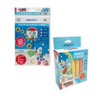 COMP Kit Educativo Sonic: Livro 3D Aprendendo a Contar + Contador Ábaco Leonora