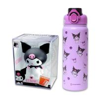 COMP Kit Fandom Kuromi Hello Kitty 50 Anos + Garrafa Galaxy Kuromi 650ml