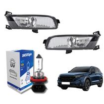 COMP Kit Farol Auxiliar Esquerdo e Direito CR-V 2015 2016 2017 + Lâmpadas H11 12V 55W Shocklight