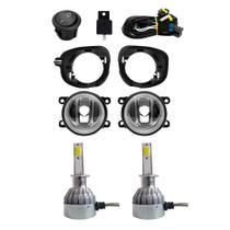 COMP Kit Farol de Milha Logan Sandero Clio Duster H11 + Par LED Nano Suits