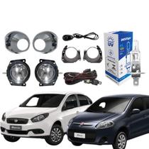 COMP Kit Farol de Milha + Par Lâmpadas H1 para Fiat Palio 08/09 / Siena 10/11 G4
